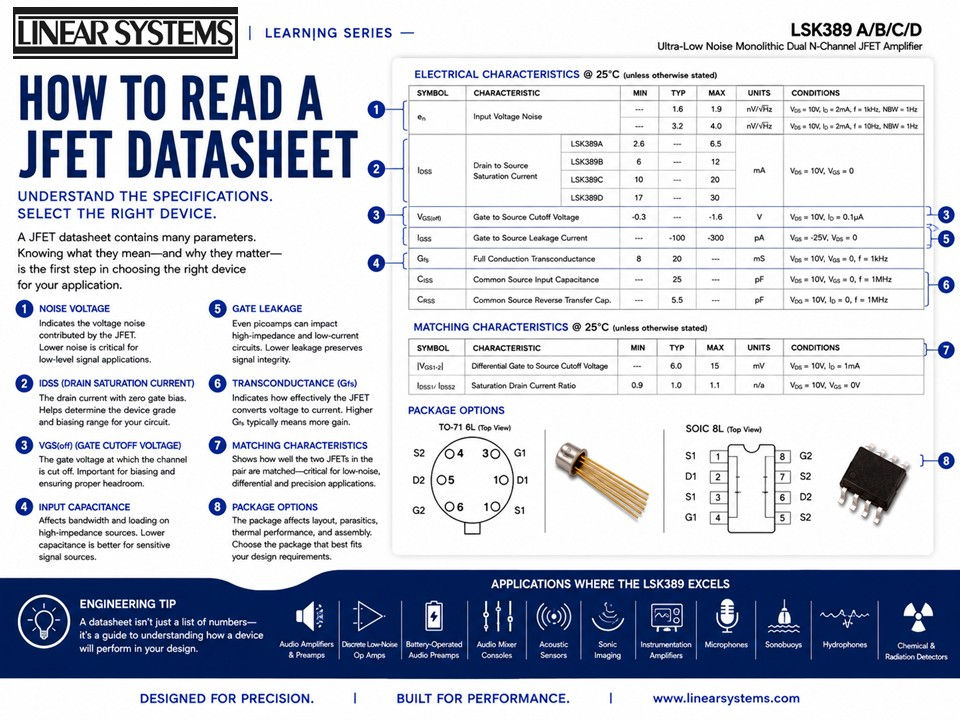 Linear Systems Learning Series:     How to Read a JFET Datasheet