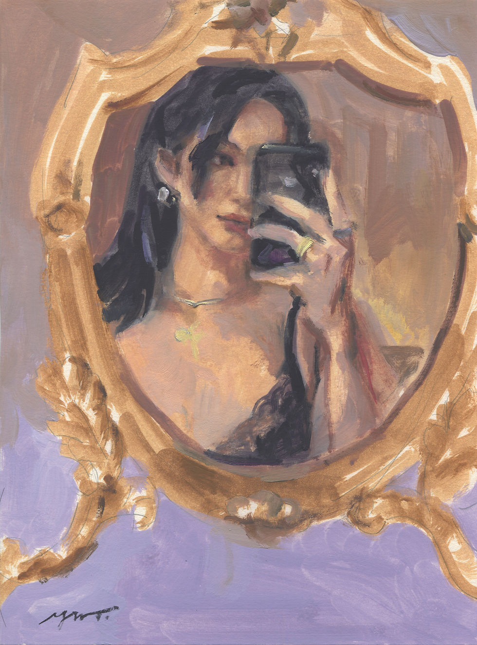 鏡中女子