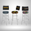 Thumbnail: Three barstools with Pac-Mancave logo on the back rest