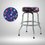 Thumbnail: 19" tall barstool with red and grey Pac-Man graphics on a blue seat