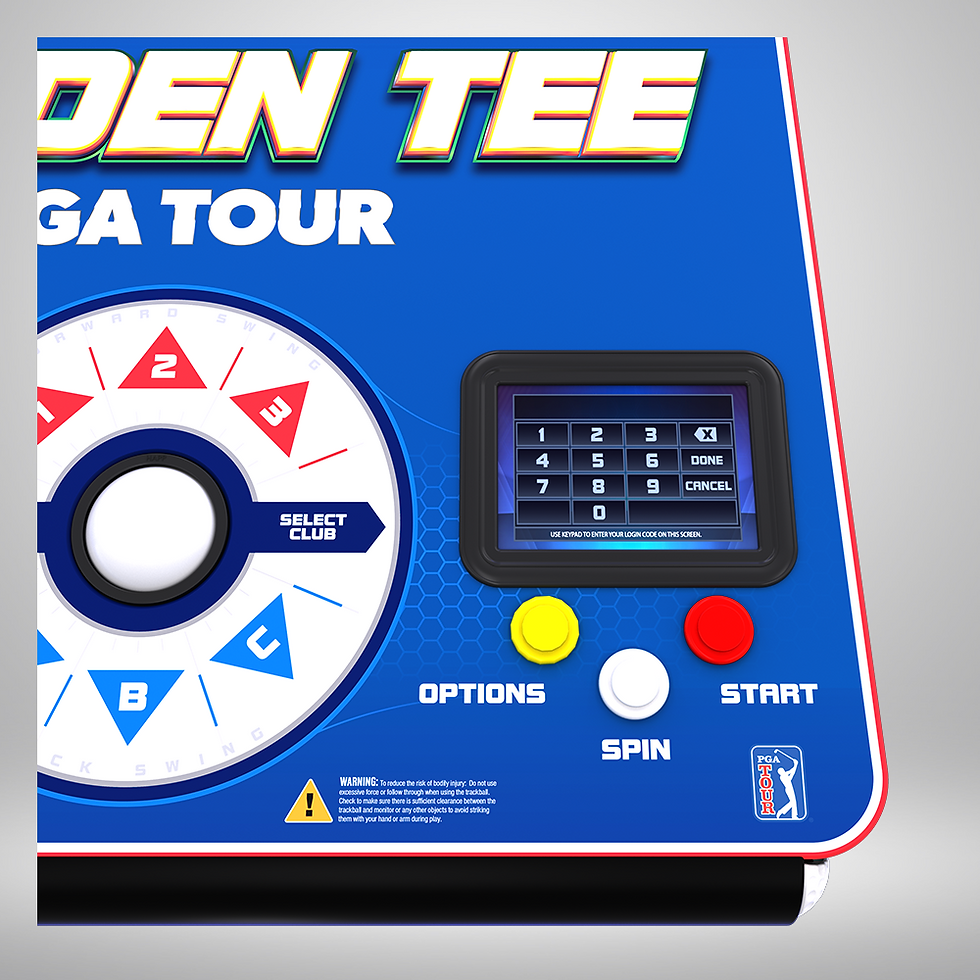 Thumbnail: Golden Tee PGA TOUR Clubhouse Standard close-up right control panel view