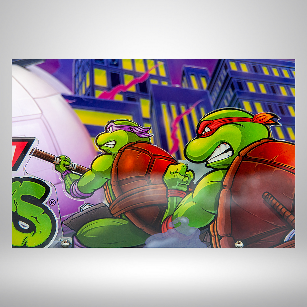 Thumbnail: Right side close up of Teenage Mutant Ninja Turtles pinball topper