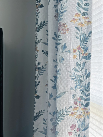 Closeup of the drapery panel