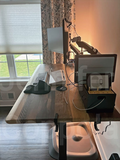 Phase I lighting complete for office desk