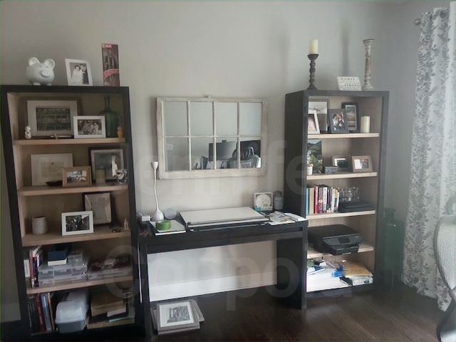 Phase I complete with the art desk and bookcases