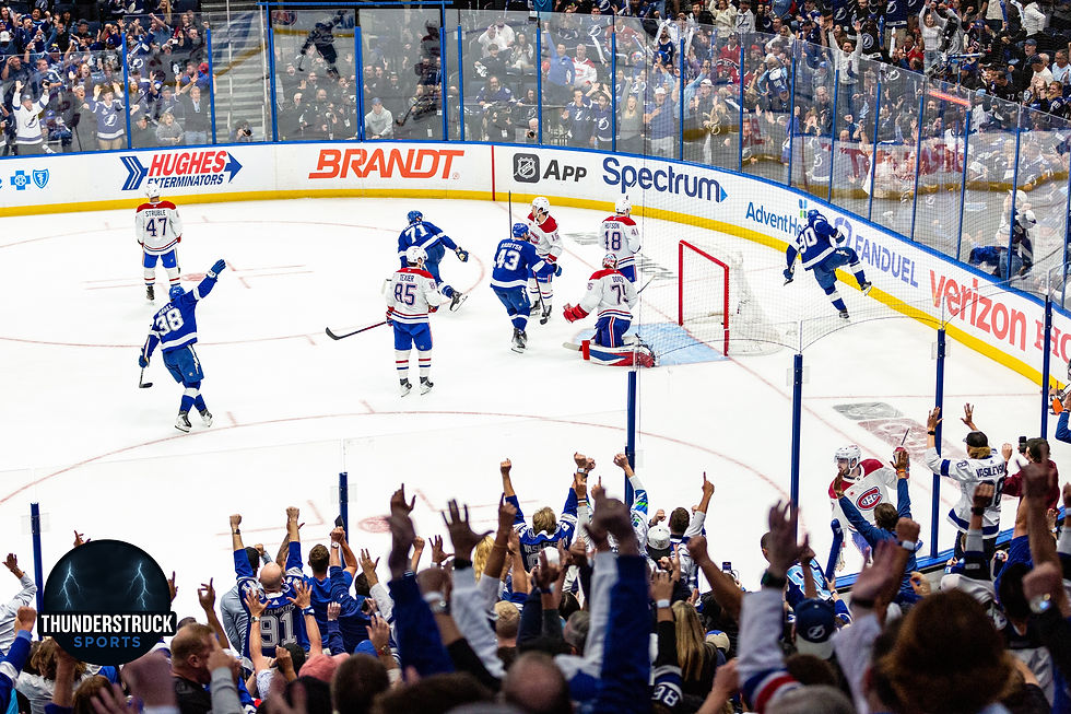 Crowd celebrates Moser goal