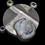 Miniature : Pendentif en Argent, Or, Aigue-marine, Péridote, Améthyste et Helix en lussatite
