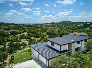 Austin Modern Home Aerial View