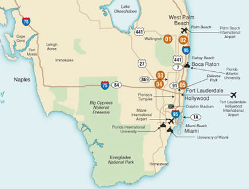 Airports avaialable for travelers to SE Florida