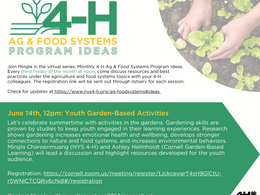 4-H Ag & Food System Ideas - Youth Garden Based Activities