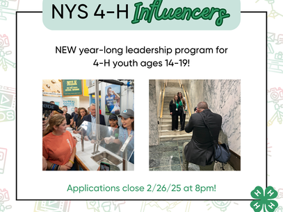 4-H Influencers: Applications Close 2/26!