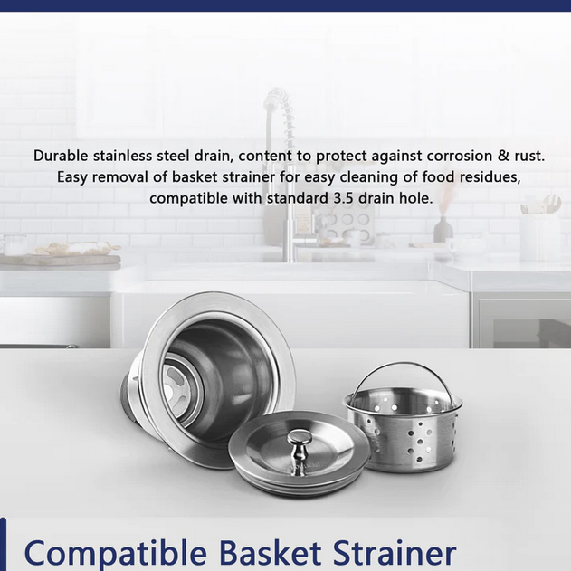 Thumbnail: DV-1K501 (Perch 24"L x 18"W White Farmhouse) Drain