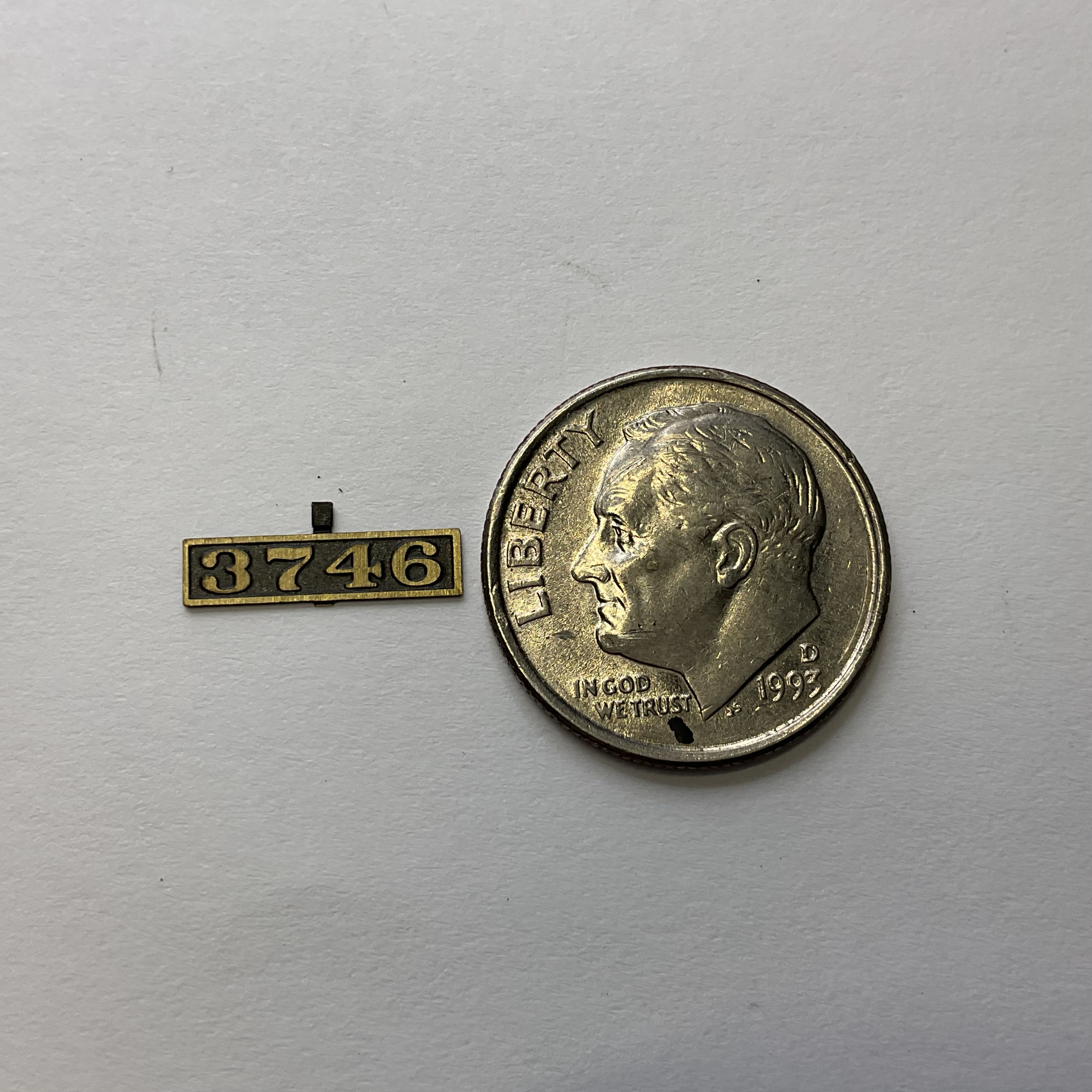 SF 3700 Number Board, Brass, 3746