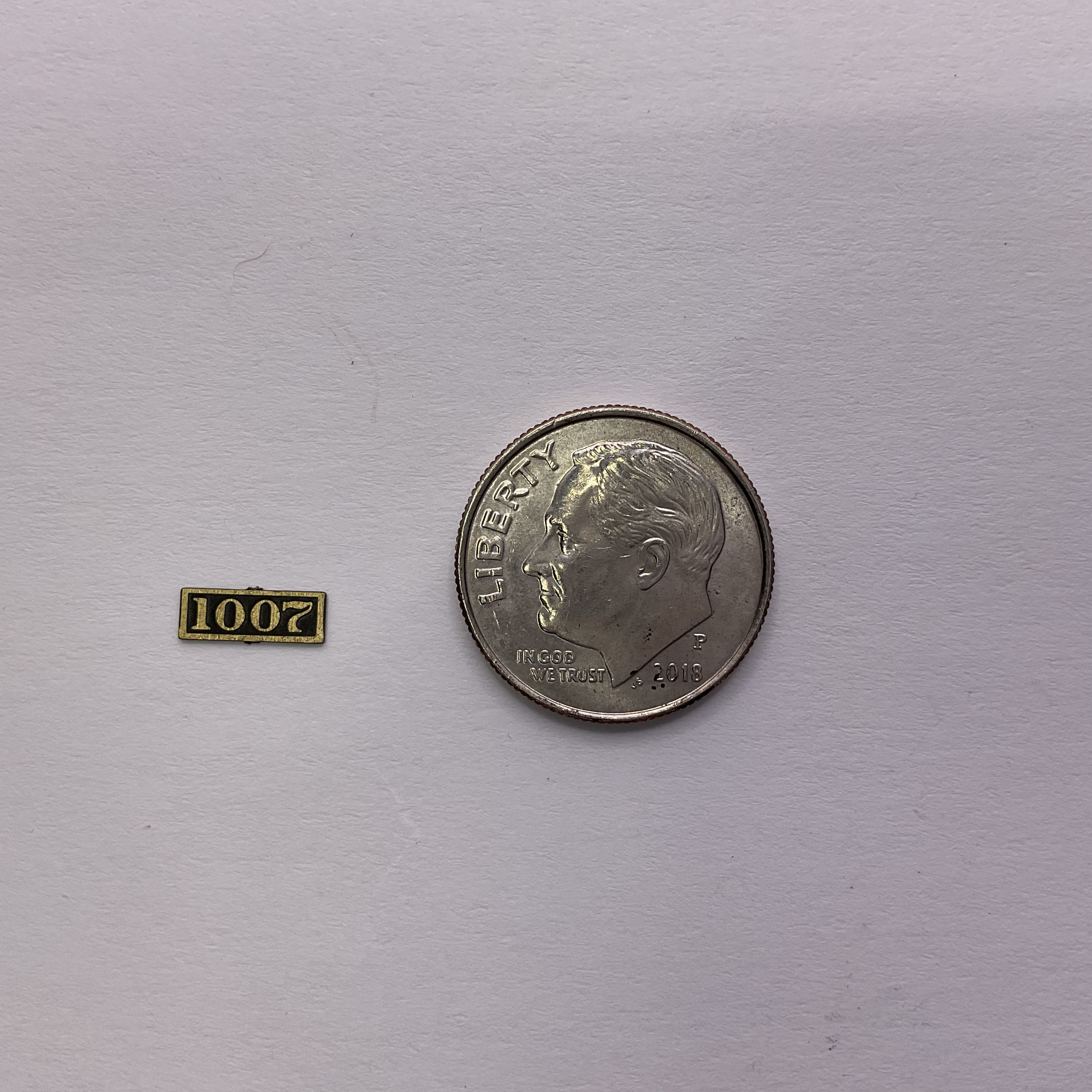 E-7 Number Board, Brass, 1007