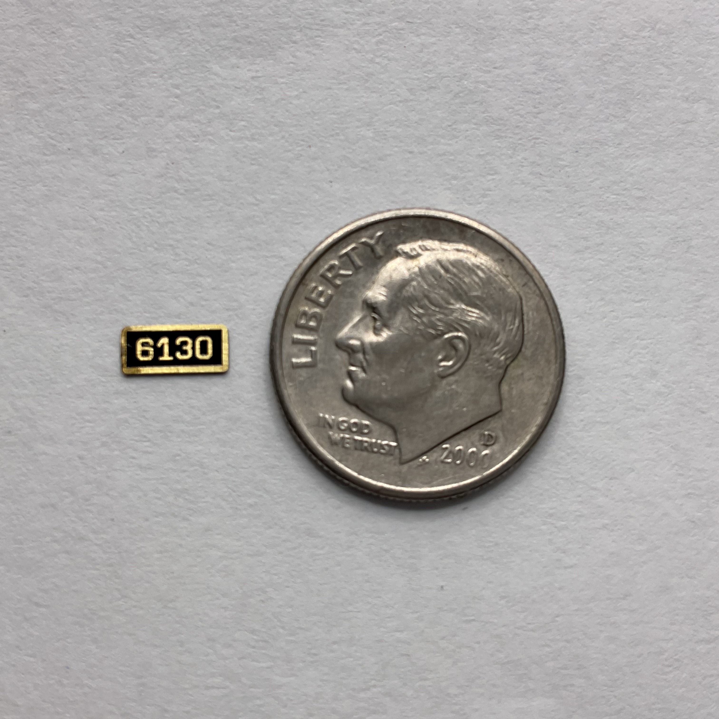 Q1 Number Board, Brass,  6130