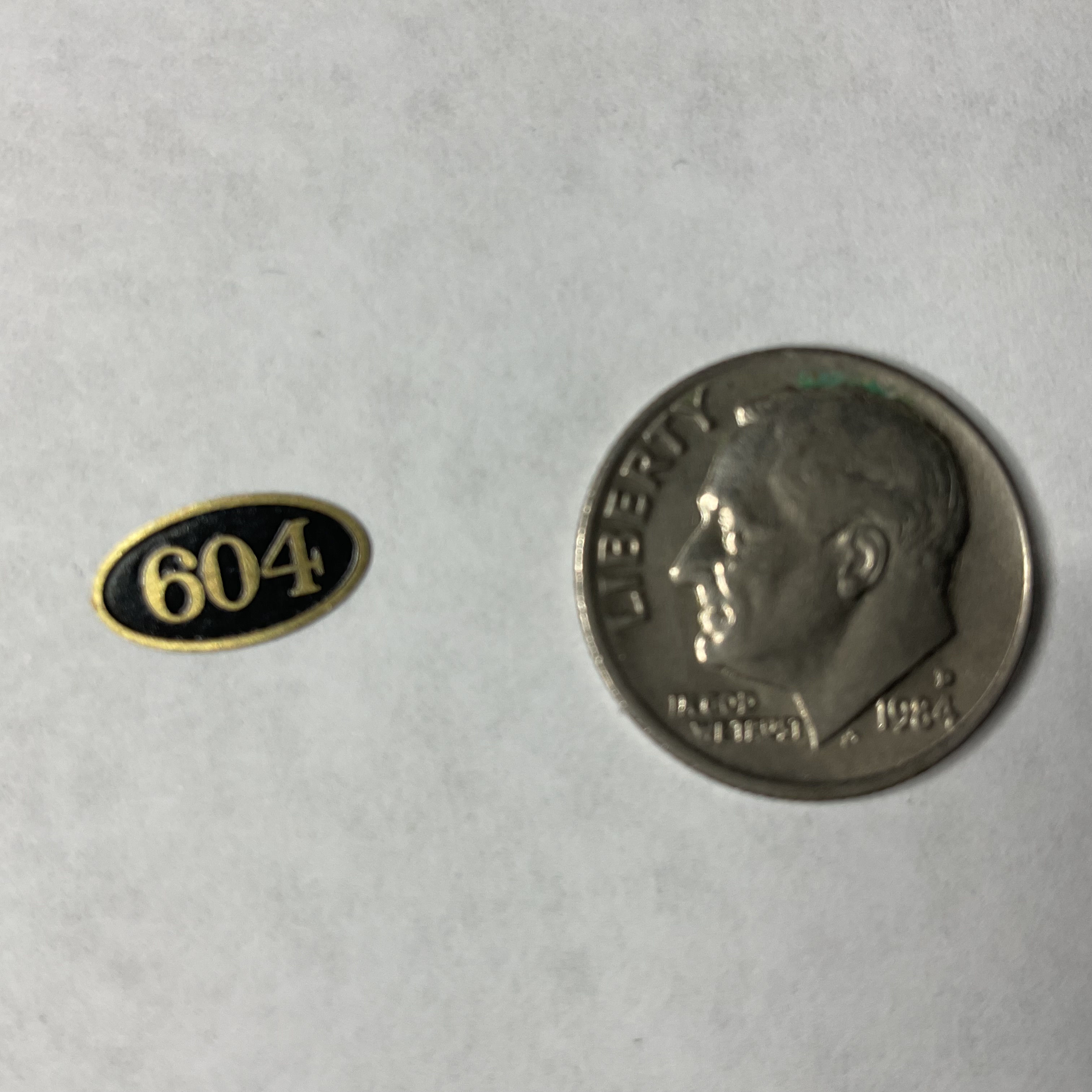 C&O Greenbier Brass Number Board, # 604