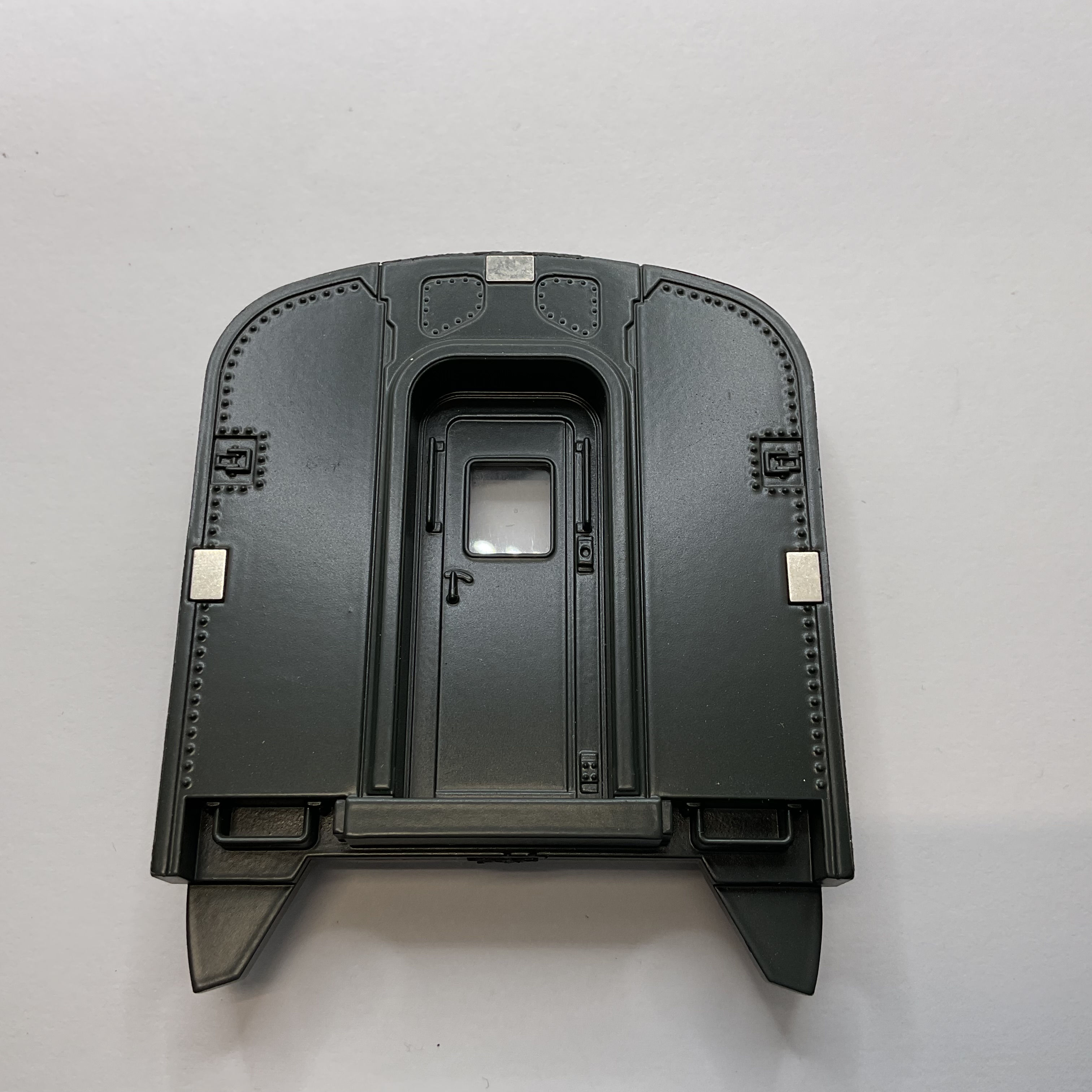 GGD 20th Century Pass. Car, Body End Cap w/ Door, Plastic, Dark Gray