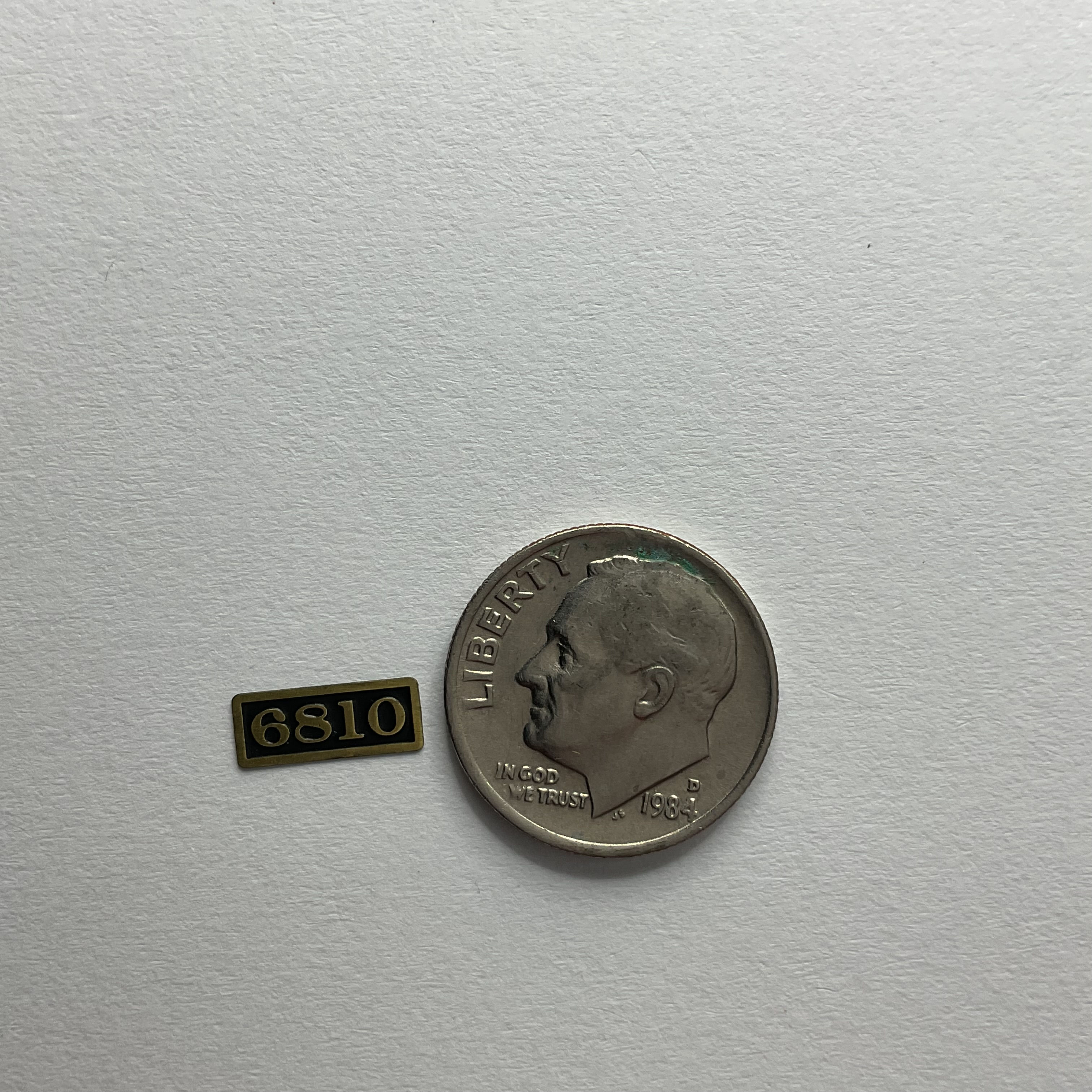 WB Number Board, Brass, 6810