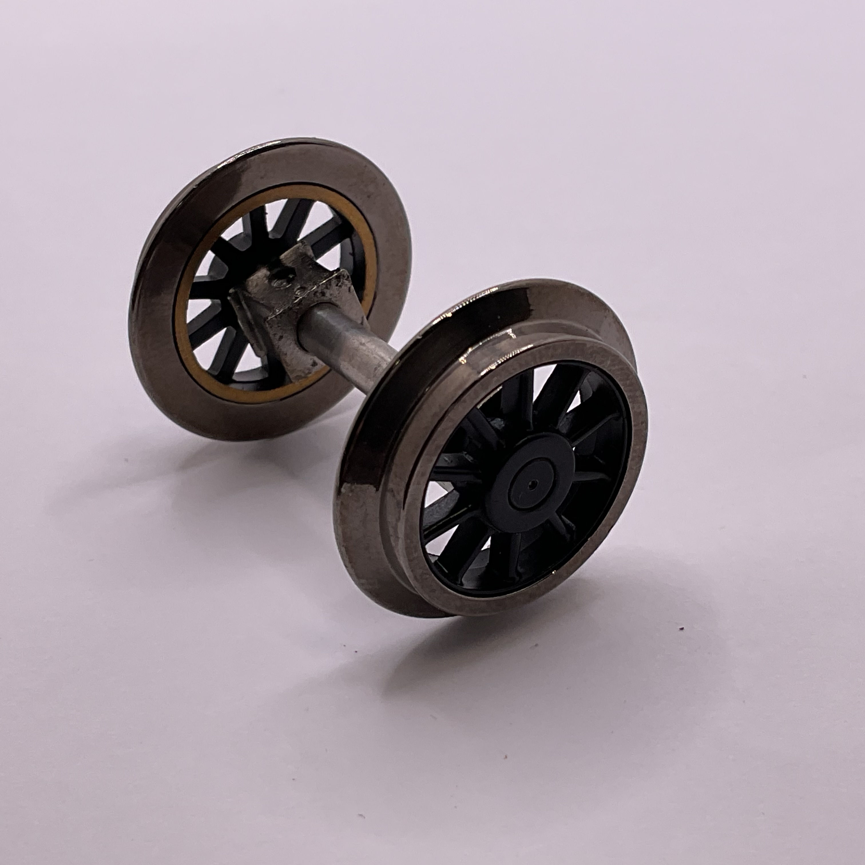 A4 Pilot Truck Wheel & Axle Set, Black, 3 Rail
