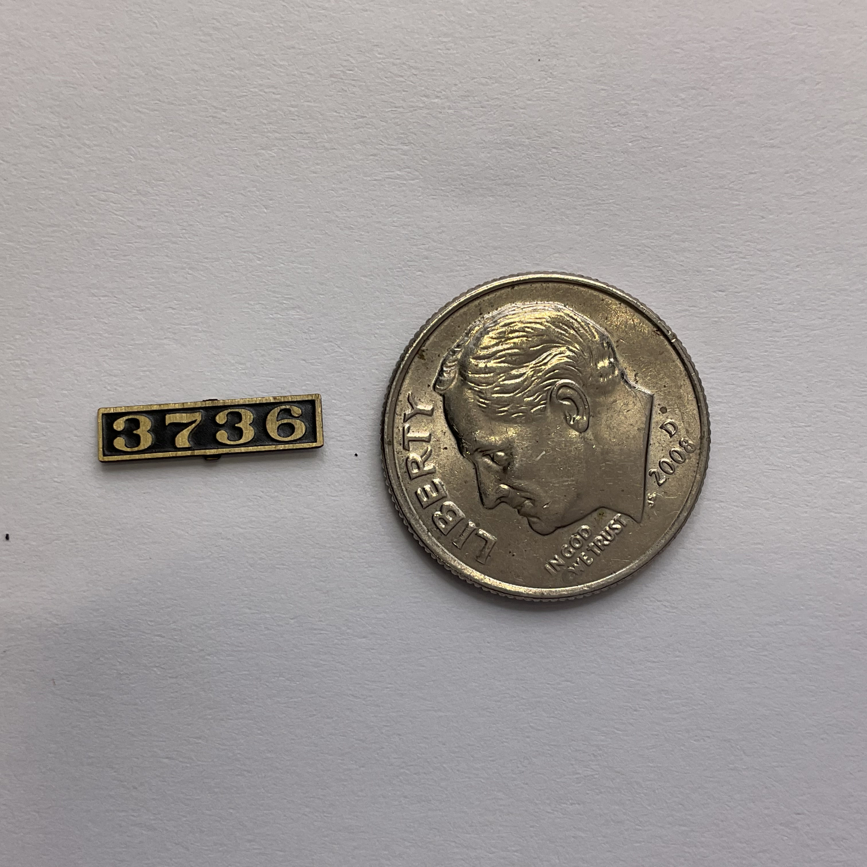 SF 3700 Number Board, Brass, 3736