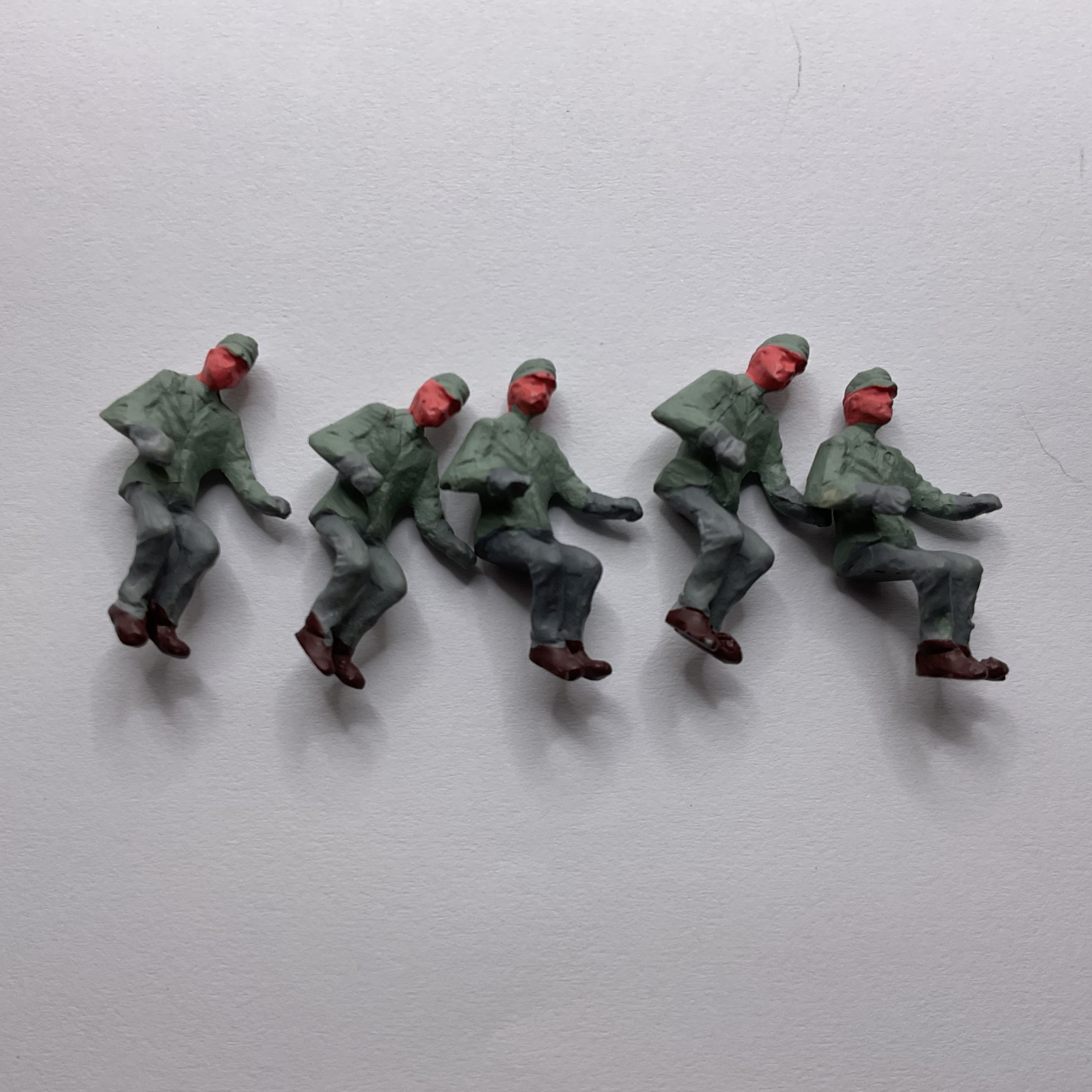 O Scale, Figure, Engineer, Resin, 5 Pack
