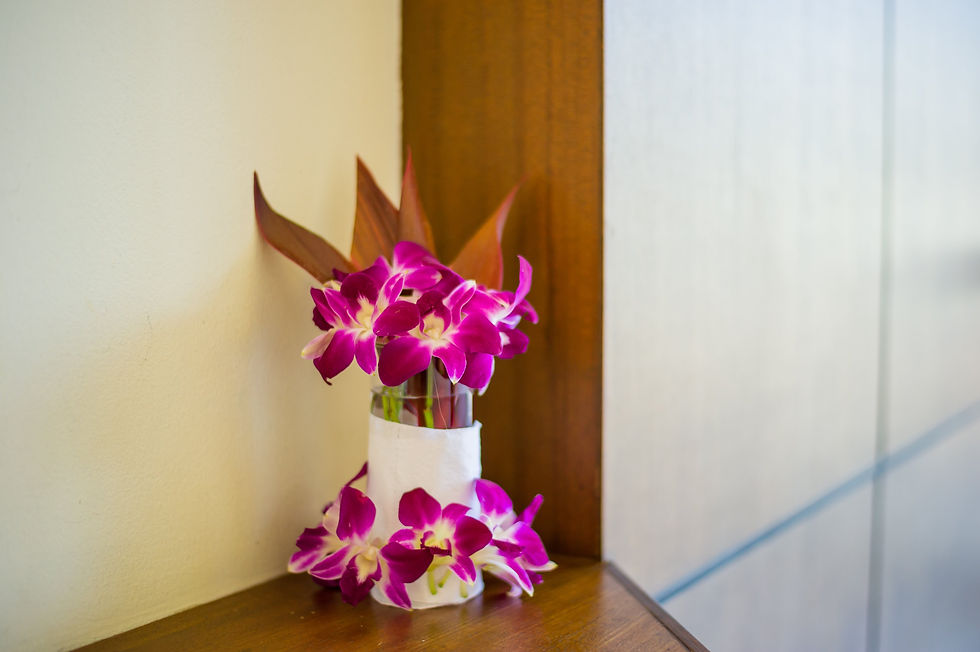 さりげなく置かれたプーケットの花
