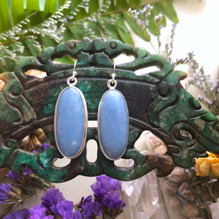 Thumbnail: Angelic Angelite Sterling Silver Earrings