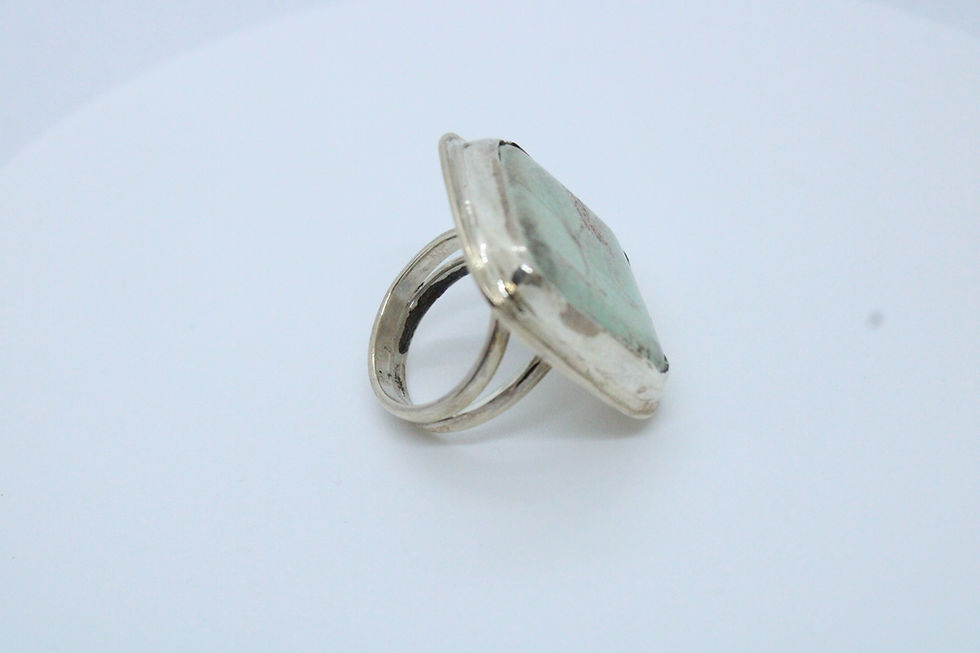 Thumbnail: Large Mexican Green Turquoise Ring