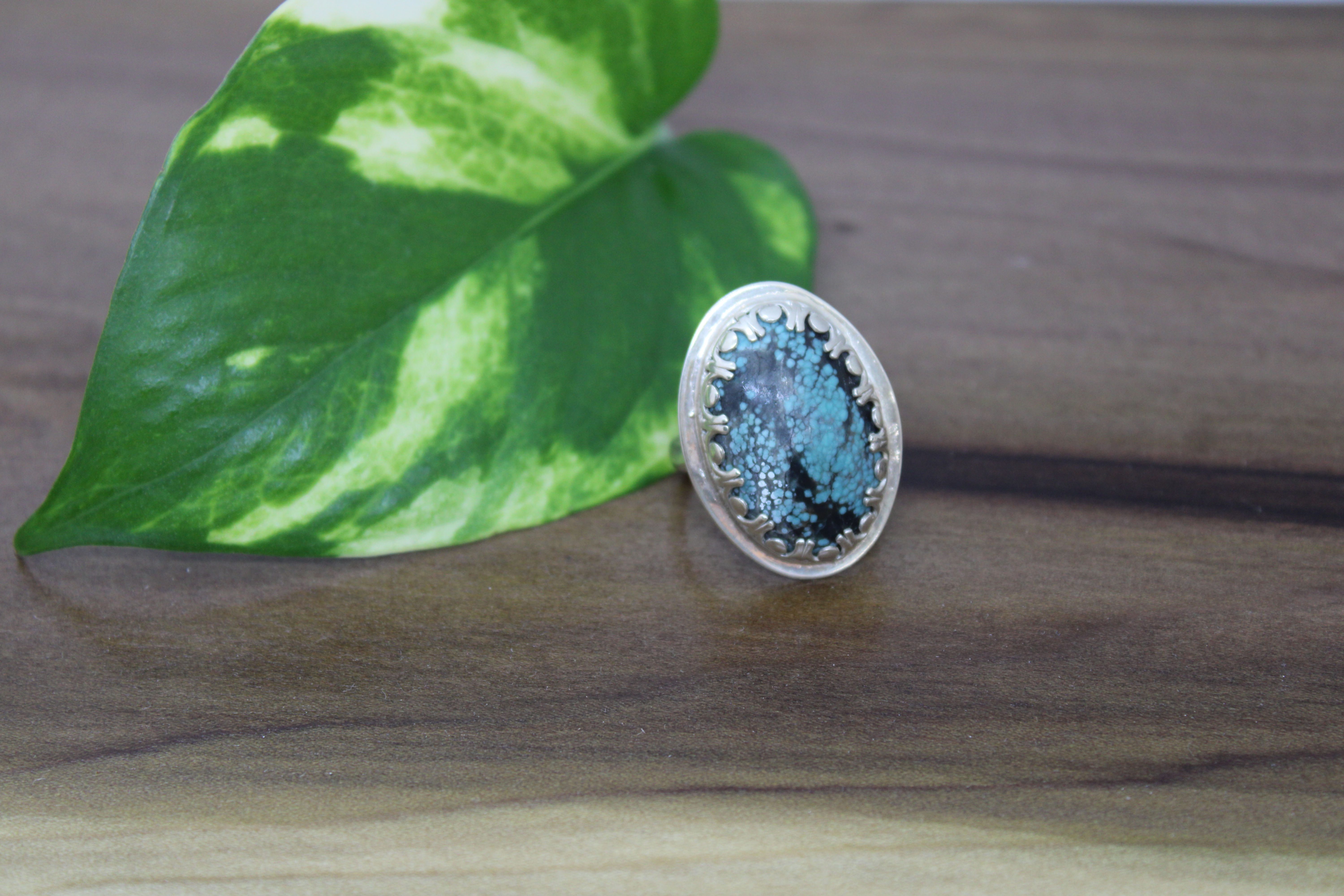 Turquoise Heart Cut Out Ring