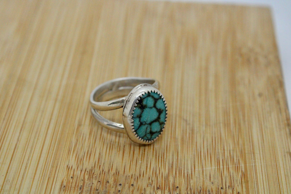 Thumbnail: Turquoise Double Band Ring