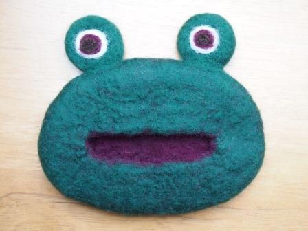 カエルのティッシュカバー深緑NO.3