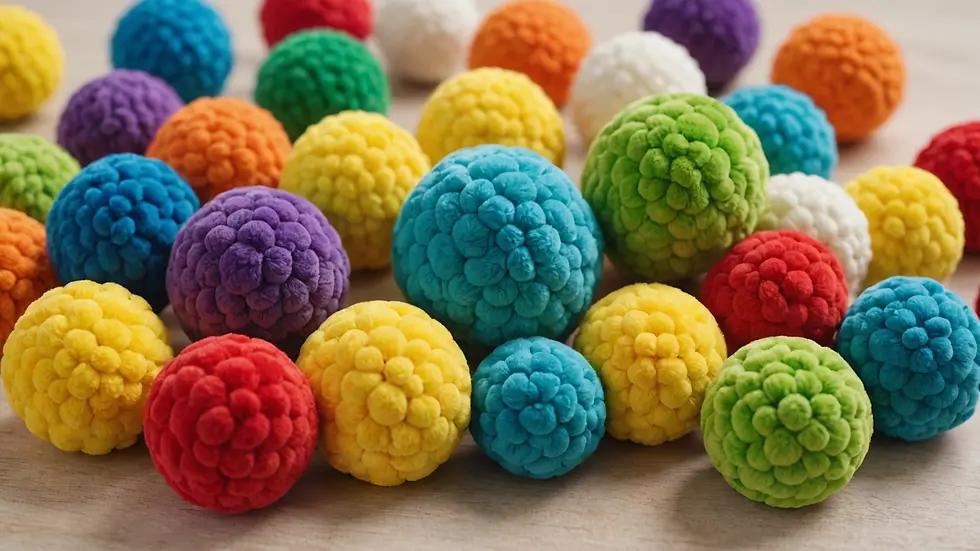 Close-up of a soft sensory toy ideal for preschoolers