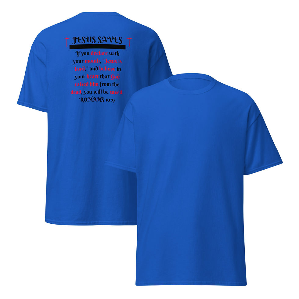 Jesus Saves Romans 10:9 T-shirt
