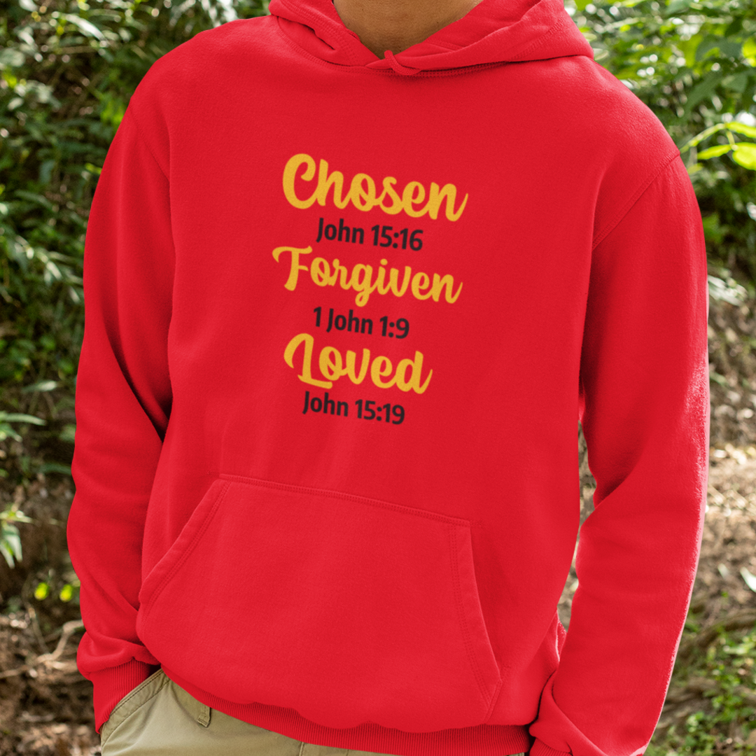 Chosen, Forgive, Loved Hoodie