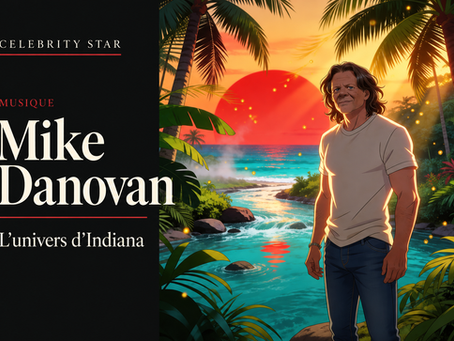 Mike Danovan : Indiana, un clip animé — couverture Celebrity Star réalisée à partir du visuel de l’article