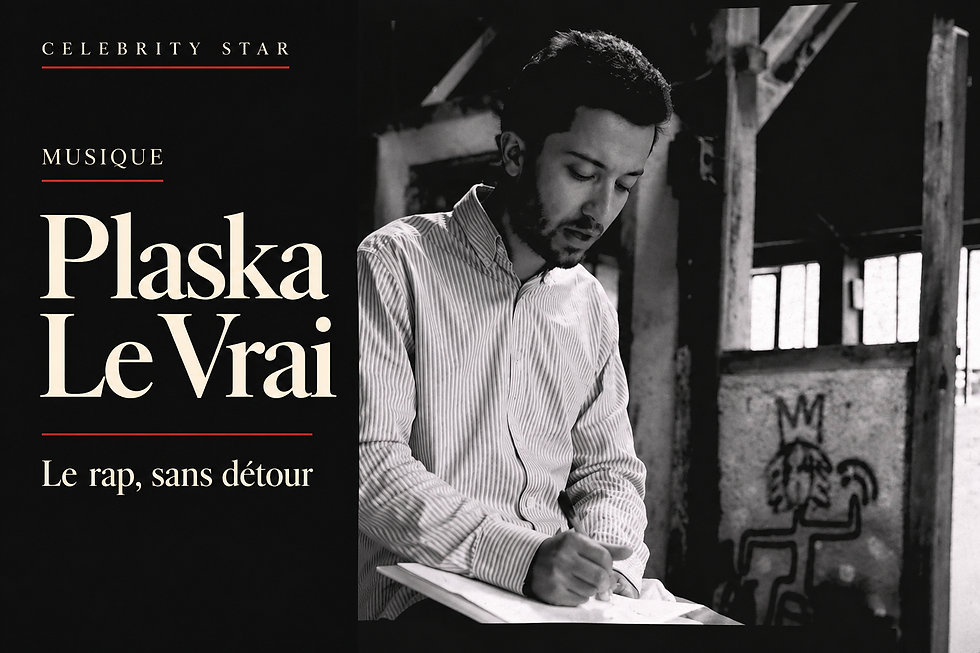 Plaska Le Vrai prépare un album de 18 titres — couverture Celebrity Star réalisée à partir du visuel de l’article