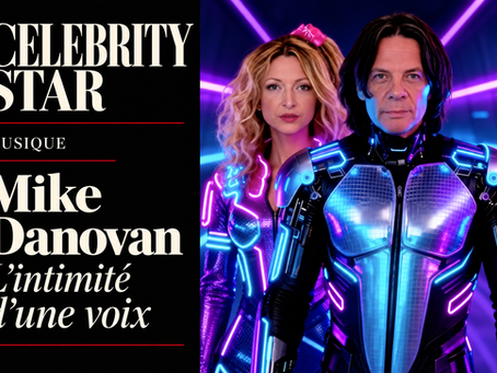 Mike Danovan : l’intimité d’une voix en cinq titres — couverture Celebrity Star réalisée à partir du visuel de l’article
