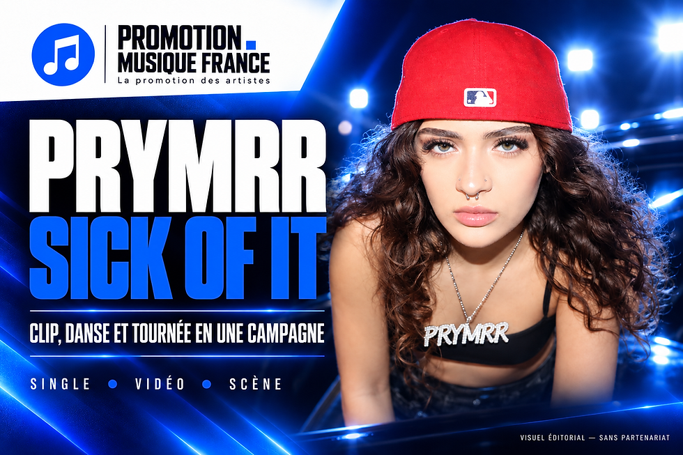 Prymrr — Sick Of It, visuel éditorial Promotion Musique France à partir de l’image officielle