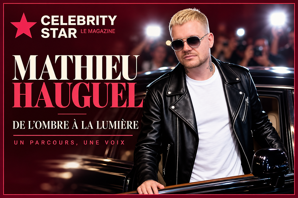 Mathieu Hauguel — De l’ombre à la lumière. Composition éditoriale celebrity à partir du visuel promotionnel officiel.