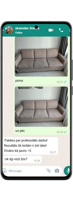 dīvāna tīrīšanas atsauksme