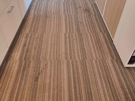 netīrs offisa paklājs