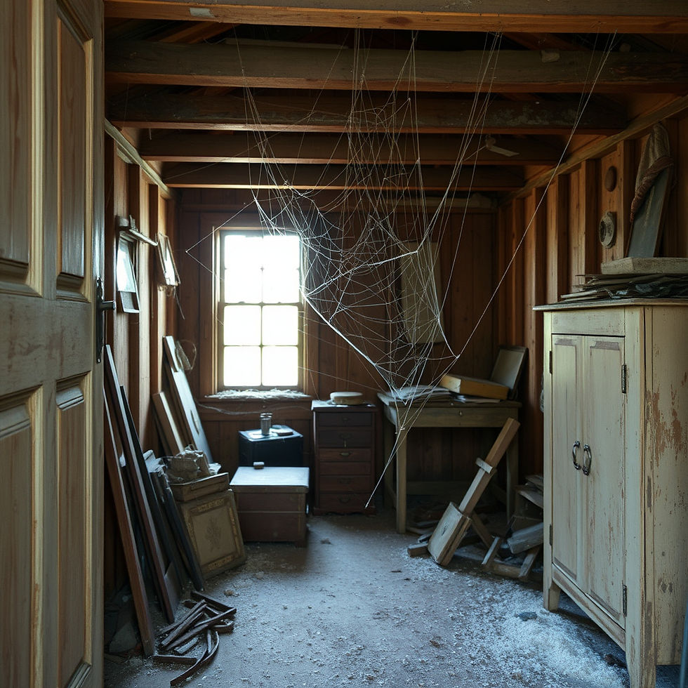 Photo of an attic or storage unit that may harbor hidden pests, highlighting the importance of regular inspections and pest prevention measures.