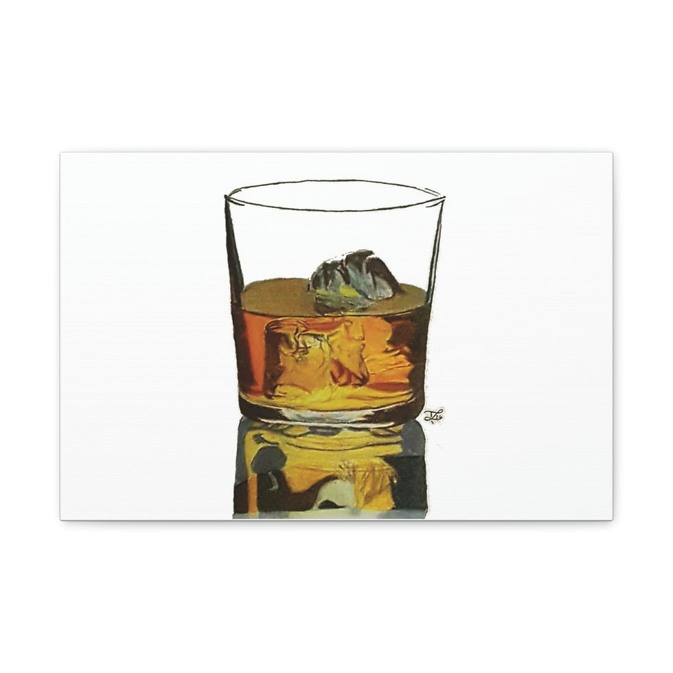 Thumbnail: Scotch Glass Illustration on Canvas