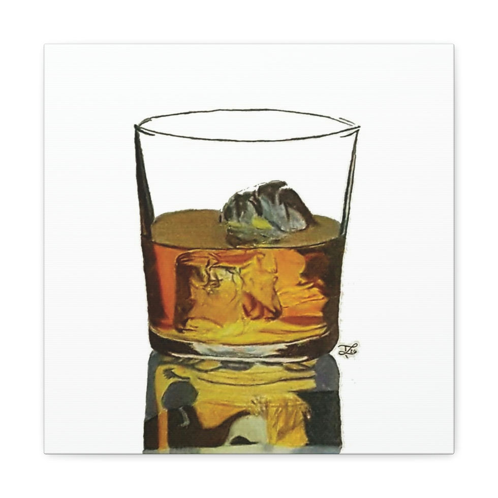 Thumbnail: Scotch Glass Illustration on Canvas