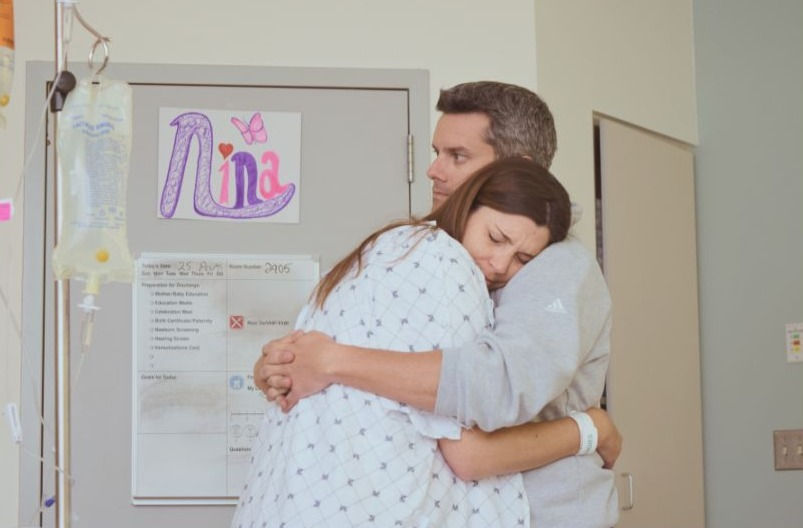 woman and partner in labour