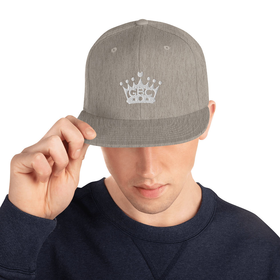 Thumbnail: Classic Snapback Cap - White GBC Crown Logo