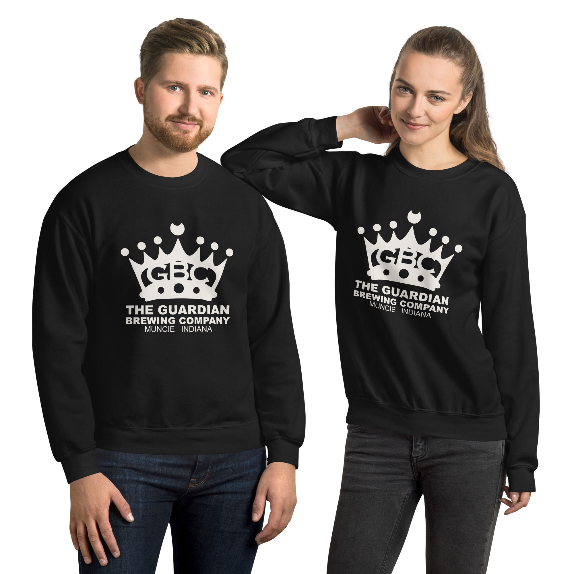 Crewneck Sweatshirt - White GBC Crown Logo