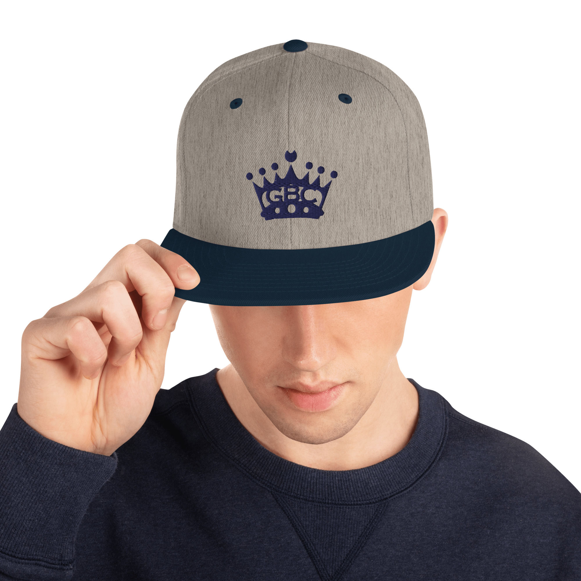 Classic Snapback Cap - Navy GBC Crown Logo