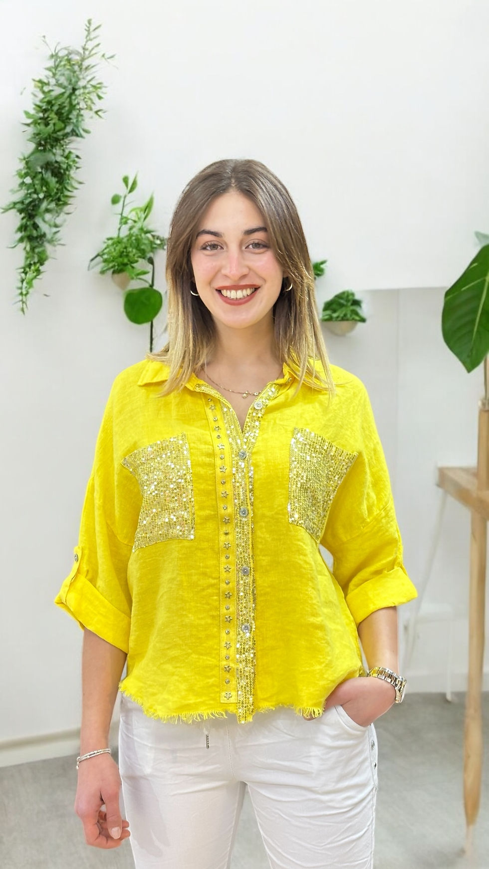 İTALYAN HAM KETEN GÖMLEK 