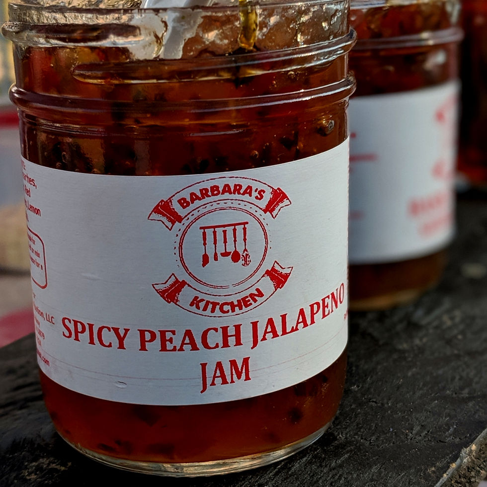 Thumbnail: Spicy Peach Jalapeño Jam 8oz jar